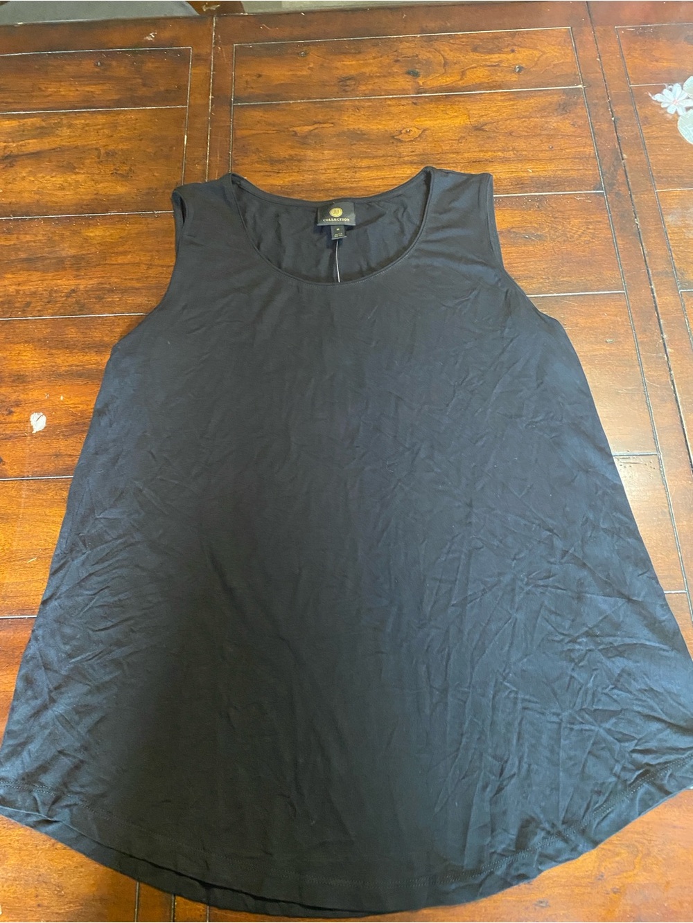 JM Collection Black Scoop Neck Tank Top